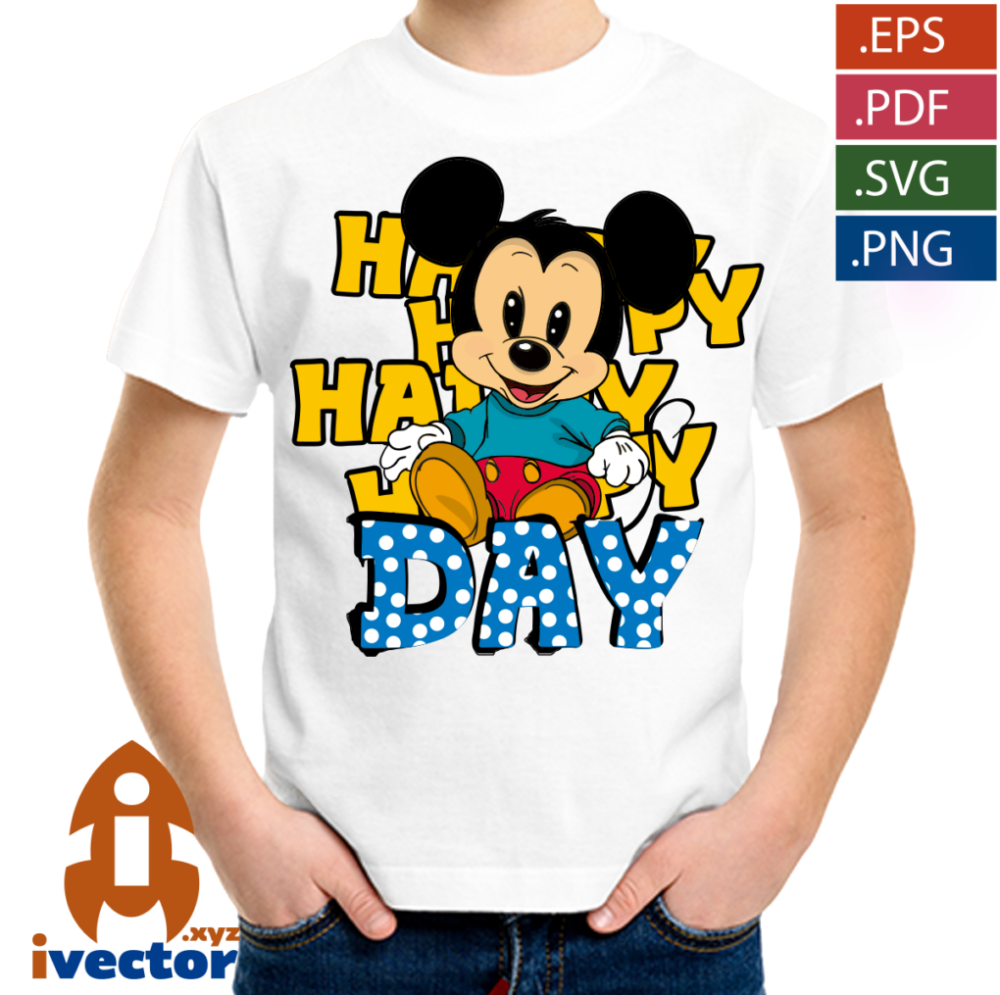 HAPPY-DAY-MICKEY-MOUSE-BABY-VECTOR-EPS-PDF-P6 HAPPY DAY MICKEY MOUSE BABY VECTOR EPS PDF