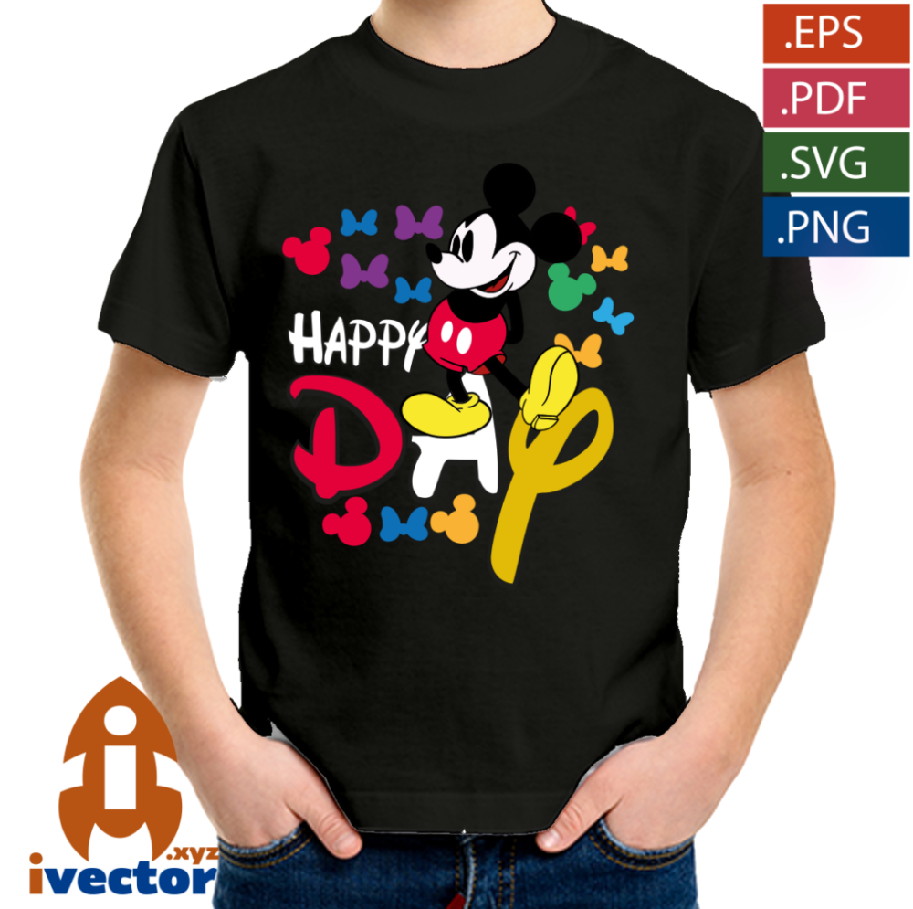 HAPPY-DAY-MICKEY-VECTOR-EDITABLE-01-P1 HAPPY DAY MICKEY VECTOR EDITABLE
