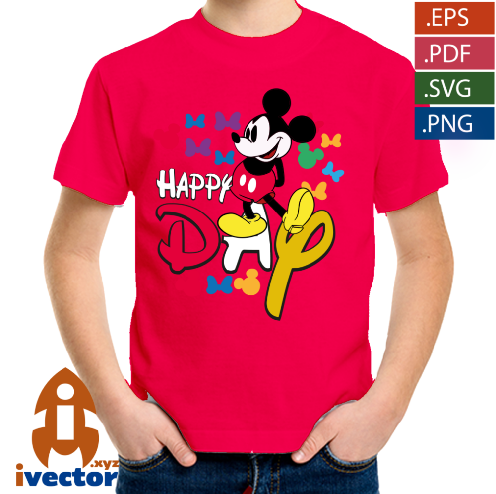 HAPPY-DAY-MICKEY-VECTOR-EDITABLE-01-P6 HAPPY DAY MICKEY VECTOR EDITABLE