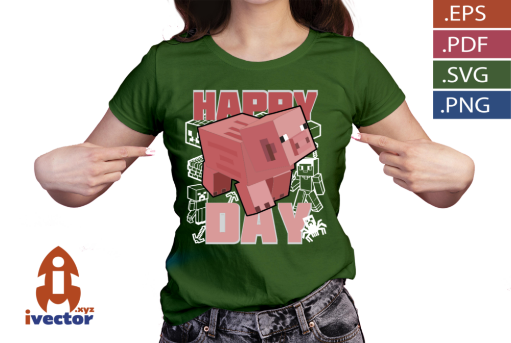 HAPPY-DAY-MINECRAFT-VECTOR-EDITABLE-P4 HAPPY DAY MINECRAFT VECTOR EDITABLE