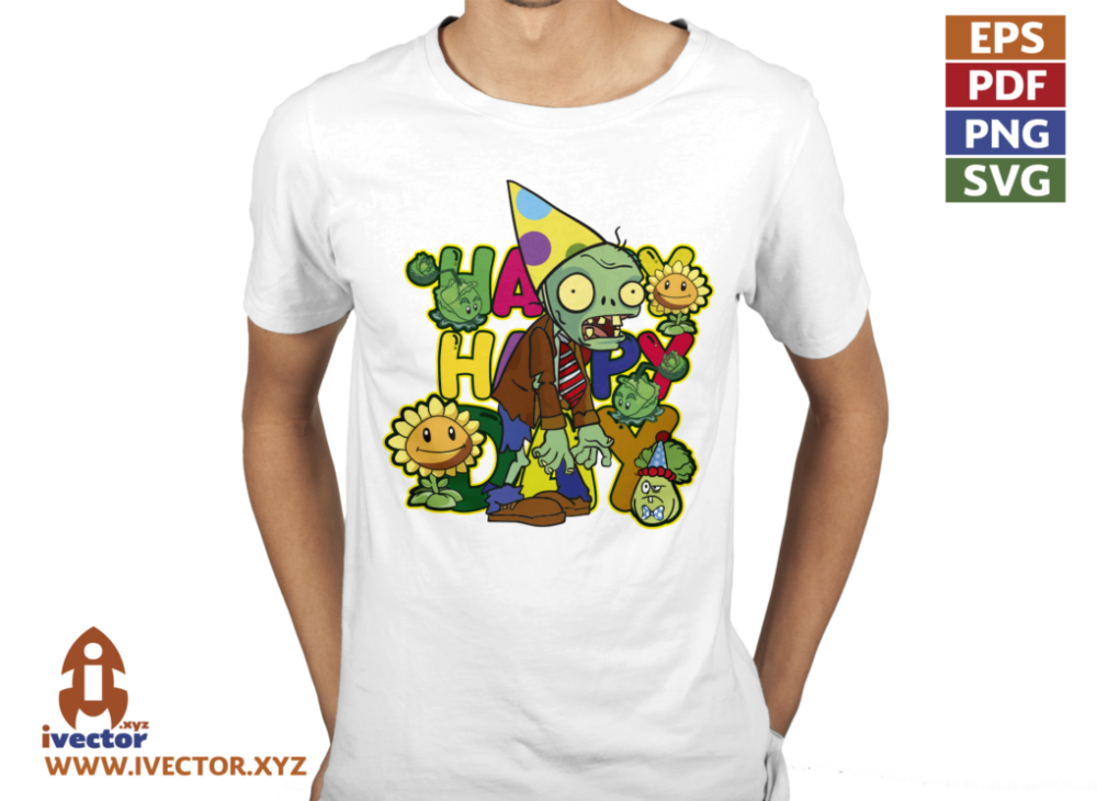 HAPPY-DAY-PLANTAS-VS-ZOMBIES-VECTOR-EDITABLE-01-P7 HAPPY DAY PLANTAS VS ZOMBIES VECTOR EDITABLE