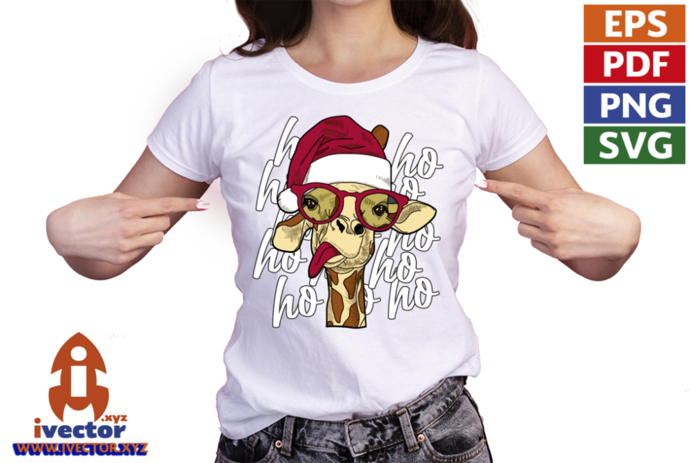 HO-HO-HO-JIRAFA-CON-GORRO-NAVIDENO-EPS-PDF-VECTOR1-01-playera10 HO HO HO JIRAFA CON GORRO NAVIDEÑO EPS PDF VECTOR