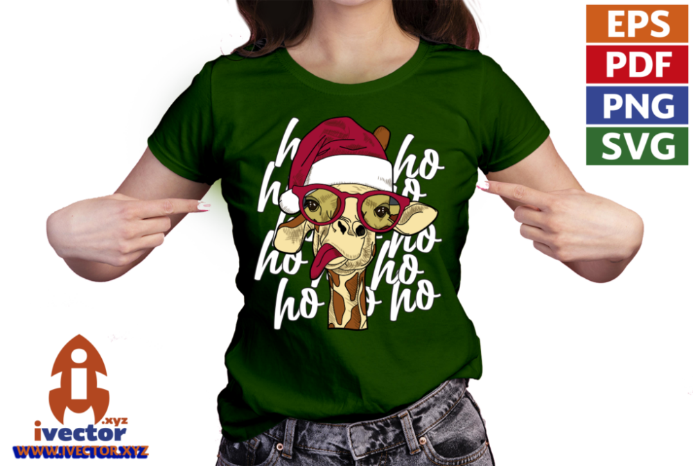 HO-HO-HO-JIRAFA-CON-GORRO-NAVIDENO-EPS-PDF-VECTOR1-01-playera7 HO HO HO JIRAFA CON GORRO NAVIDEÑO EPS PDF VECTOR