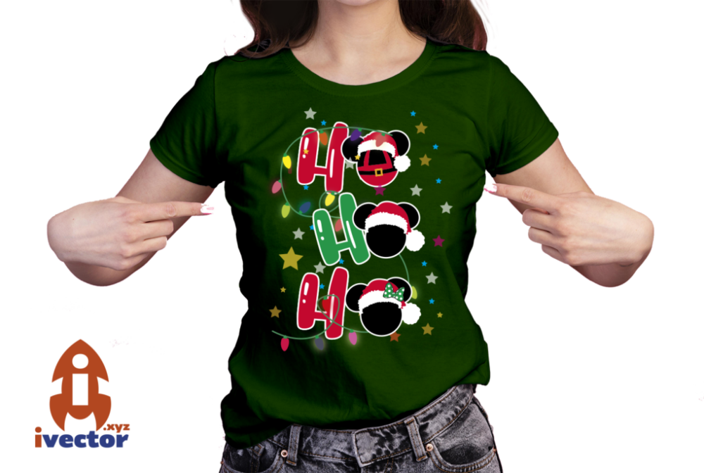 HO-HO-HO-MICKEY-MINNIE-NAVIDENO-EPS-PDF-EDITABLE-VECTOR-01-PLAYERA3 HO HO HO MICKEY MINNIE NAVIDEÑO EPS PDF EDITABLE VECTOR