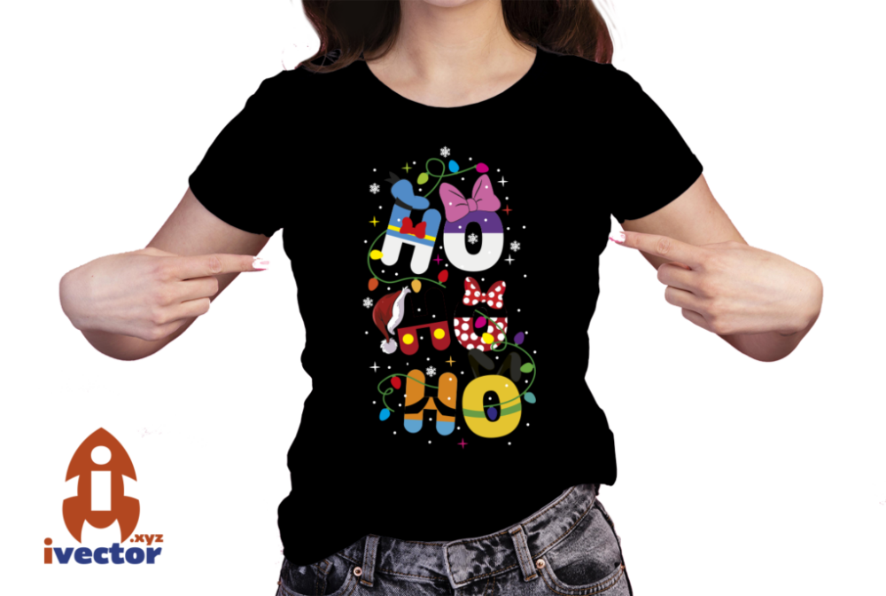 HO-HO-HO-NAVIDAD-VECTOR-EPS-PDF-EDITABLE-DISNEY-PERSONAJES-01-PLAYERA3 HO HO HO NAVIDAD VECTOR EPS PDF DISNEY