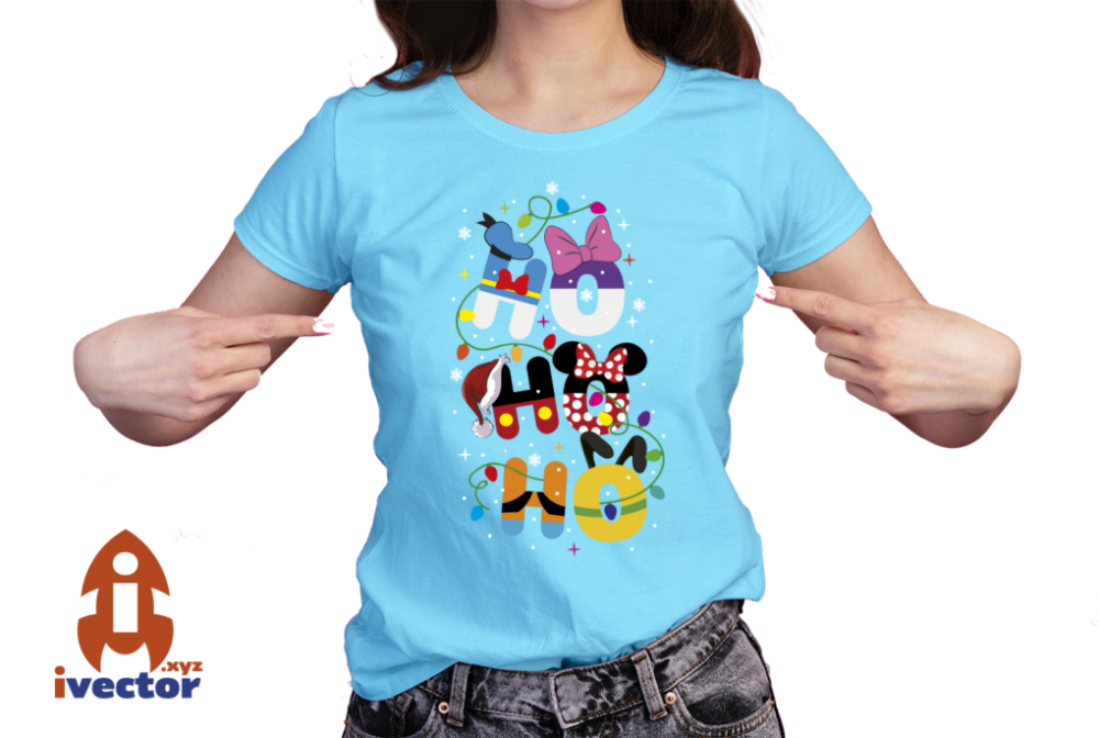 HO-HO-HO-NAVIDAD-VECTOR-EPS-PDF-EDITABLE-DISNEY-PERSONAJES-01-PLAYERA4 HO HO HO NAVIDAD VECTOR EPS PDF DISNEY
