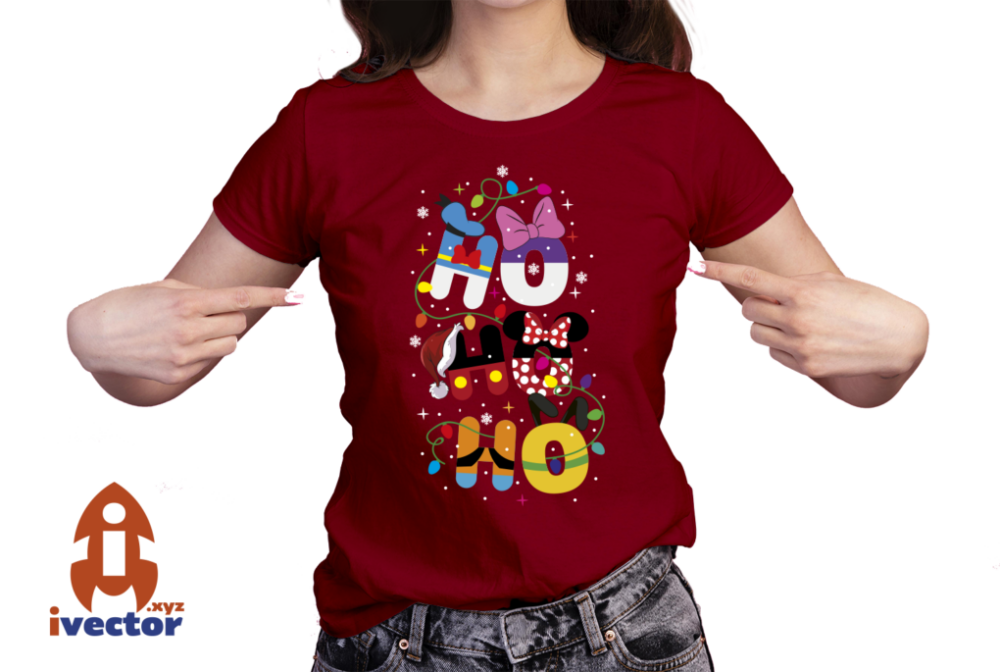HO-HO-HO-NAVIDAD-VECTOR-EPS-PDF-EDITABLE-DISNEY-PERSONAJES-01-PLAYERA6 HO HO HO NAVIDAD VECTOR EPS PDF DISNEY