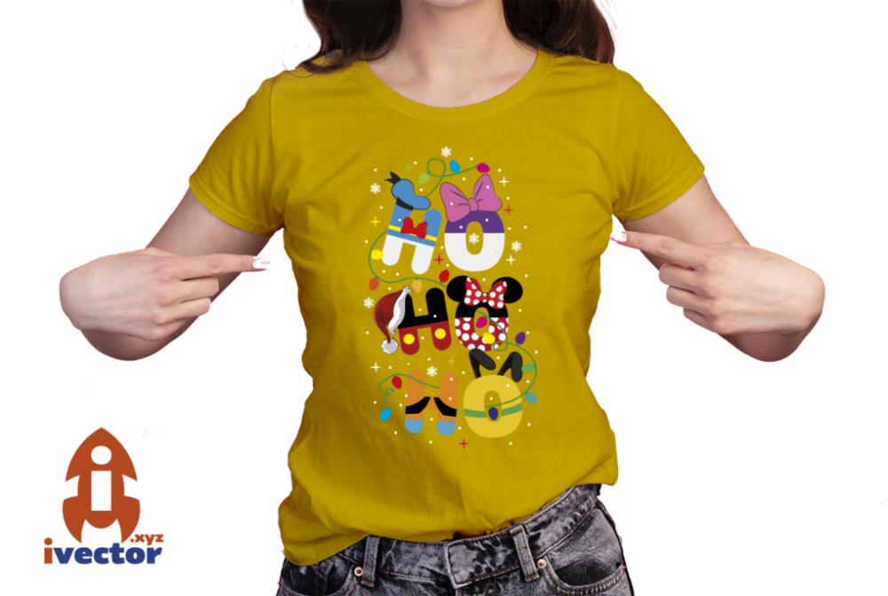 HO-HO-HO-NAVIDAD-VECTOR-EPS-PDF-EDITABLE-DISNEY-PERSONAJES-01-PLAYERA9 HO HO HO NAVIDAD VECTOR EPS PDF DISNEY