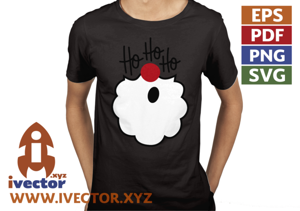 HO-HO-HO-SANTA-CLAUS-VECTOR-EDITABLE-EPS-PDF-SVG-01-playera1 HO HO HO SANTA CLAUS VECTOR EDITABLE EPS PDF SVG