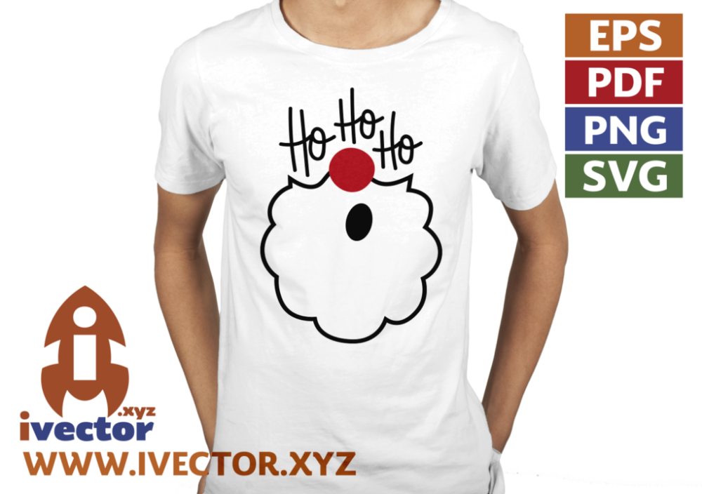 HO-HO-HO-SANTA-CLAUS-VECTOR-EDITABLE-EPS-PDF-SVG-01-playera2 HO HO HO SANTA CLAUS VECTOR EDITABLE EPS PDF SVG