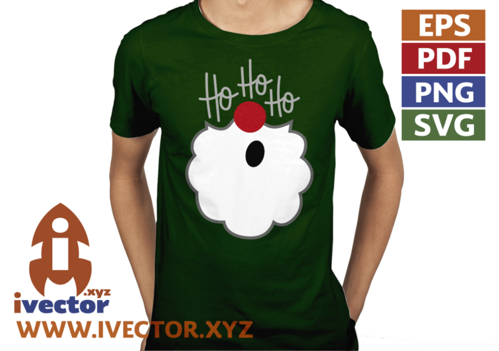 HO-HO-HO-SANTA-CLAUS-VECTOR-EDITABLE-EPS-PDF-SVG-01-playera3 HO HO HO SANTA CLAUS VECTOR EDITABLE EPS PDF SVG