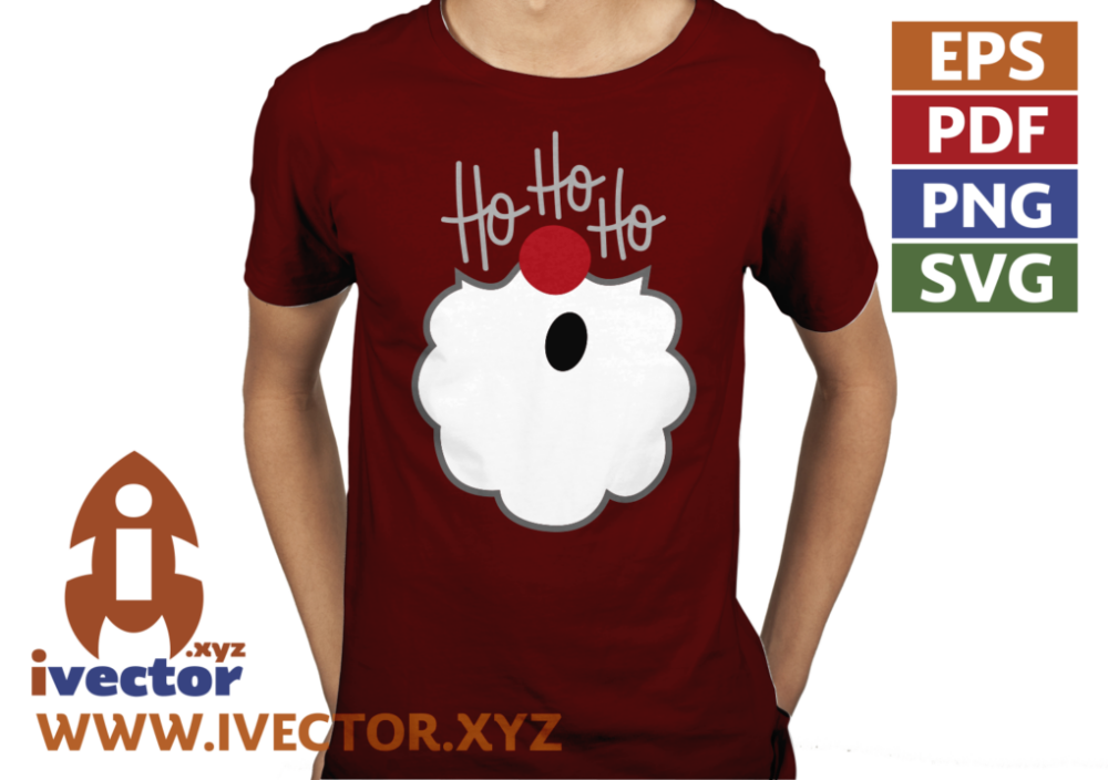 HO-HO-HO-SANTA-CLAUS-VECTOR-EDITABLE-EPS-PDF-SVG-01-playera4 HO HO HO SANTA CLAUS VECTOR EDITABLE EPS PDF SVG