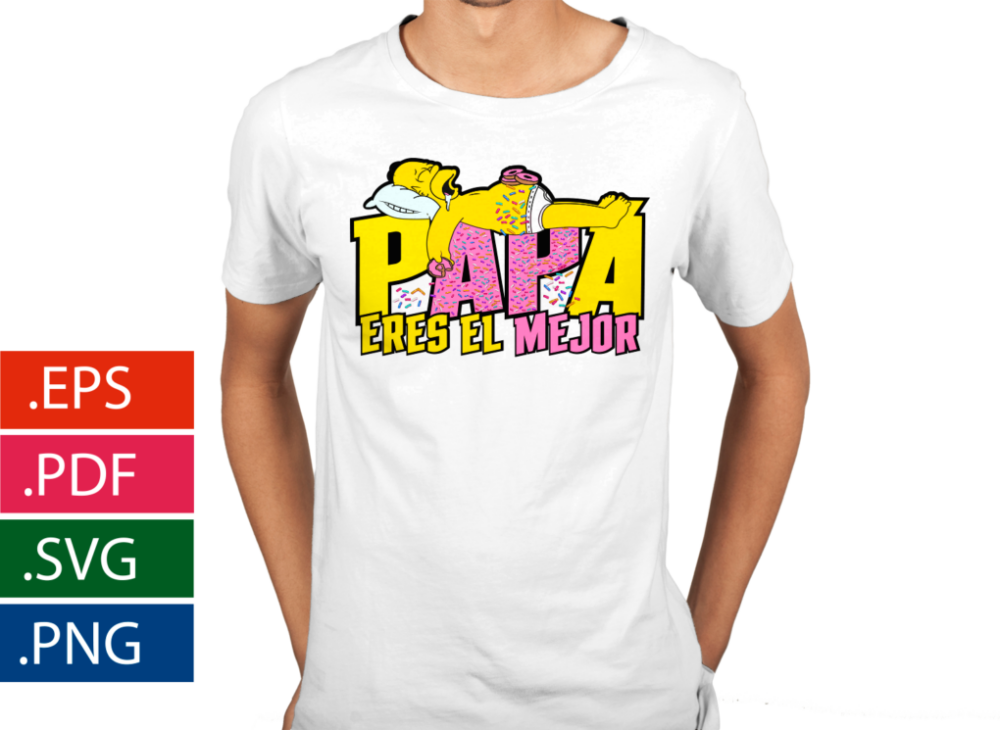 HOMERO-ERES-EL-MEJOR-DIA-DEL-PADRE-DONAS-CHISPAS-CHOCOLATE-EPS-PDF-SVG-EDITABLE-01-PLAYERA1 HOMERO ERES EL MEJOR DÍA DEL PADRE DONAS  EPS PDF SVG