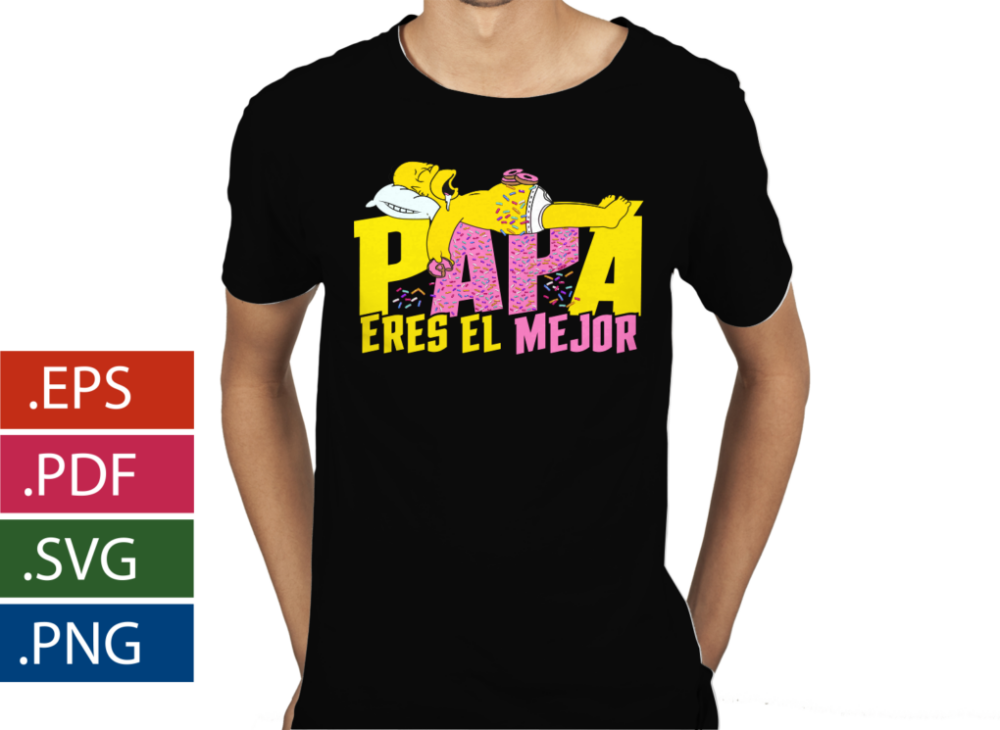 HOMERO-ERES-EL-MEJOR-DIA-DEL-PADRE-DONAS-CHISPAS-CHOCOLATE-EPS-PDF-SVG-EDITABLE-01-PLAYERA3 HOMERO ERES EL MEJOR DÍA DEL PADRE DONAS  EPS PDF SVG