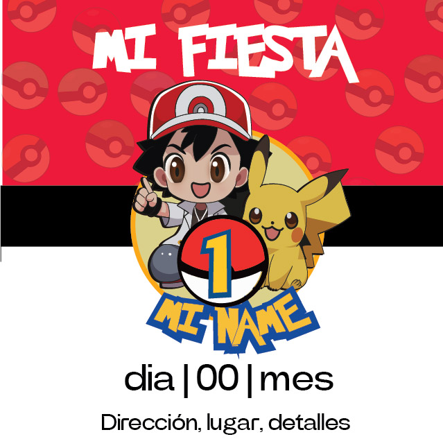 INVITACION-POKEMON-PIKACHU-ASH-02 INVITACIÓN PÓKEMON PIKACHU ASH EPS