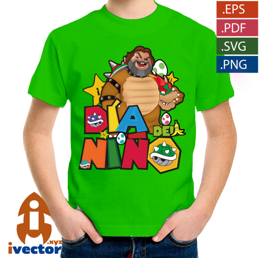 JACK-BLACK-BROWSER-SUPER-MARIO-BROS-VECTOR-EDITABLE-01-p1 JACK BLACK BOWSER SUPER MARIO BROS VECTOR EDITABLE