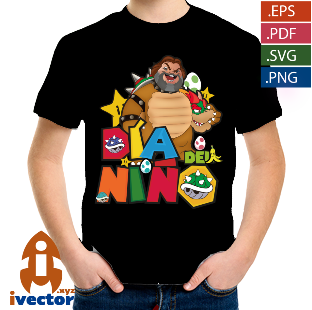 JACK-BLACK-BROWSER-SUPER-MARIO-BROS-VECTOR-EDITABLE-01-p2 JACK BLACK BOWSER SUPER MARIO BROS VECTOR EDITABLE