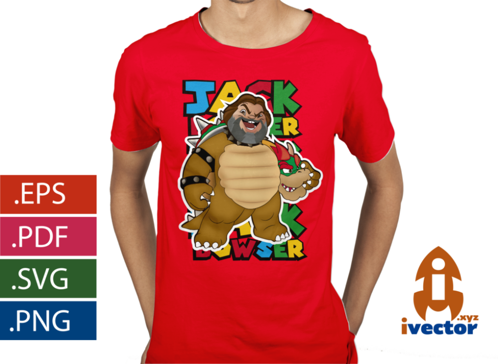 JACK-BLACK-BROWSER-SUPER-MARIO-BROS-VECTOR-EDITABLE-playera3-1 JACK BLACK BOWSER SUPER MARIO BROS VECTOR
