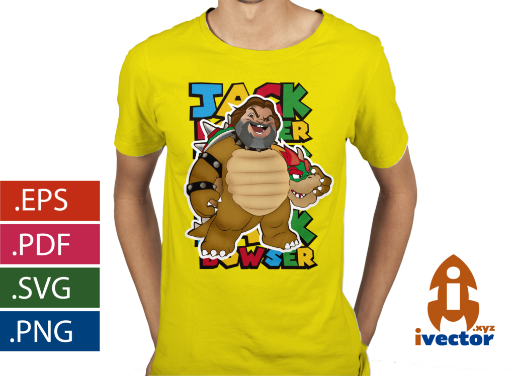 JACK-BLACK-BROWSER-SUPER-MARIO-BROS-VECTOR-EDITABLE-playera7-1-1024x748 JACK BLACK BOWSER SUPER MARIO BROS VECTOR