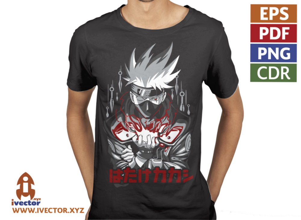 KAKASHI-NARUTO-VECTOR-EDITABLE-EPS-PDF-01-P3 KAKASHI NARUTO VECTOR EDITABLE EPS PDF