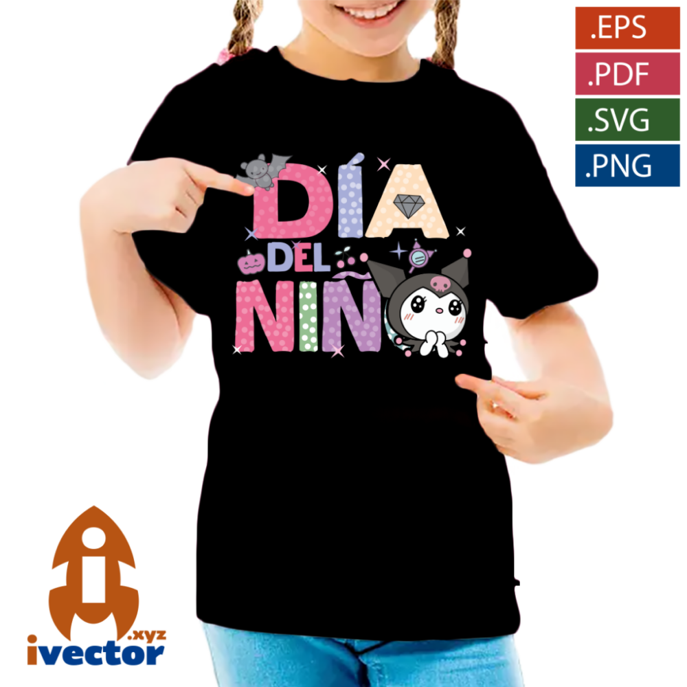 KUROMI-DIA-DEL-NINO-VECTOR-EDITABLE-01-p6 KUROMI DIA DEL NIÑO VECTOR EDITABLE