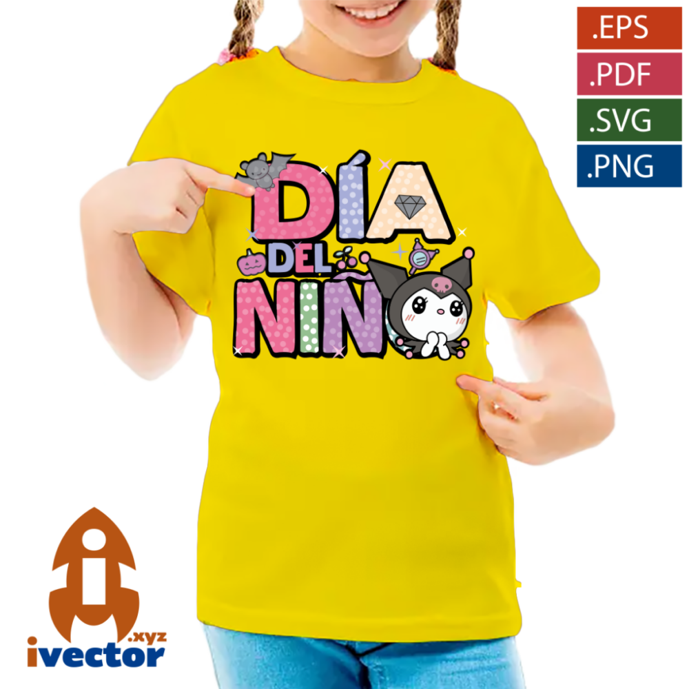 KUROMI-DIA-DEL-NINO-VECTOR-EDITABLE-01-p7 KUROMI DIA DEL NIÑO VECTOR EDITABLE