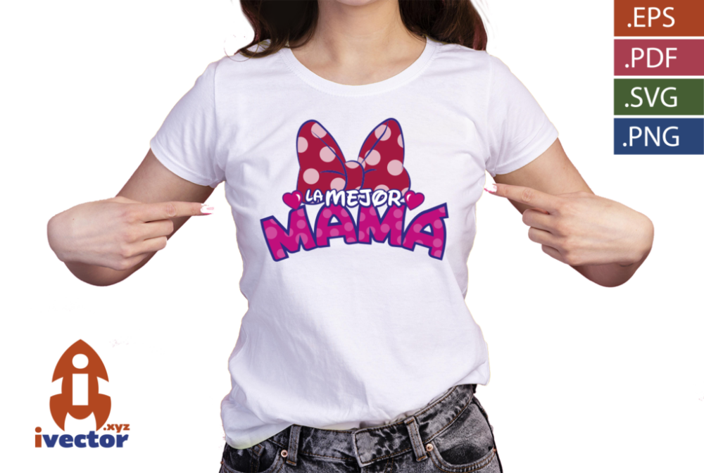 LA-MEJOR-MAMA-MINNIE-MOUSE-DISNEY-VECTOR-EDITABLE-EPS-PDF-PLAYERA2 LA MEJOR MAMÁ MINNIE MOUSE DISNEY VECTOR