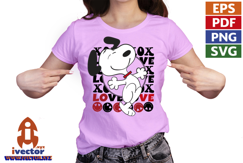 LOVE-HAPPY-SNOOPY-VECTOR-EDITABLE-01-P1 LOVE HAPPY SNOOPY VECTOR EDITABLE