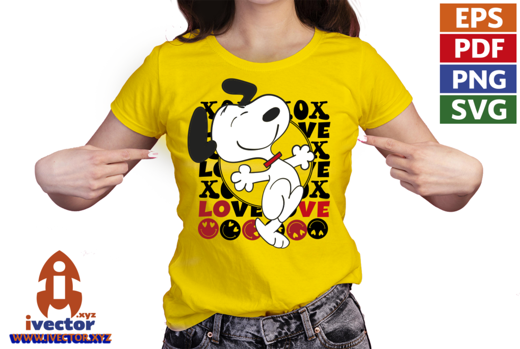 LOVE-HAPPY-SNOOPY-VECTOR-EDITABLE-01-P4 LOVE HAPPY SNOOPY VECTOR EDITABLE