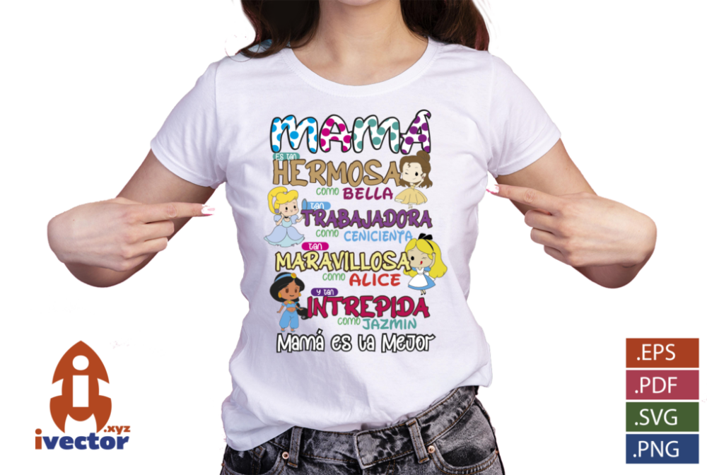 MAMA-ES-COMO-PRINCESA-DE-DISNEY-EPS-PDF-EDITABLE-VECTOR-EPS-PDF-SVG_PLAYERA2 MAMÁ ES COMO PRINCESA DE DISNEY EPS PDF EDITABLE VECTOR