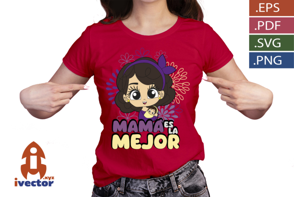 MAMA-ES-LA-MEJOR-VECTOR-FLORES-Y-BEBE_PP3 MAMÁ ES LA MEJOR VECTOR FLORES Y BEBÉ