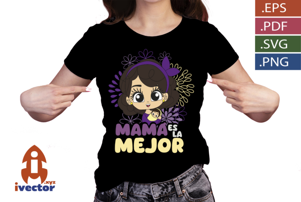 MAMA-ES-LA-MEJOR-VECTOR-FLORES-Y-BEBE_PP4 MAMÁ ES LA MEJOR VECTOR FLORES Y BEBÉ