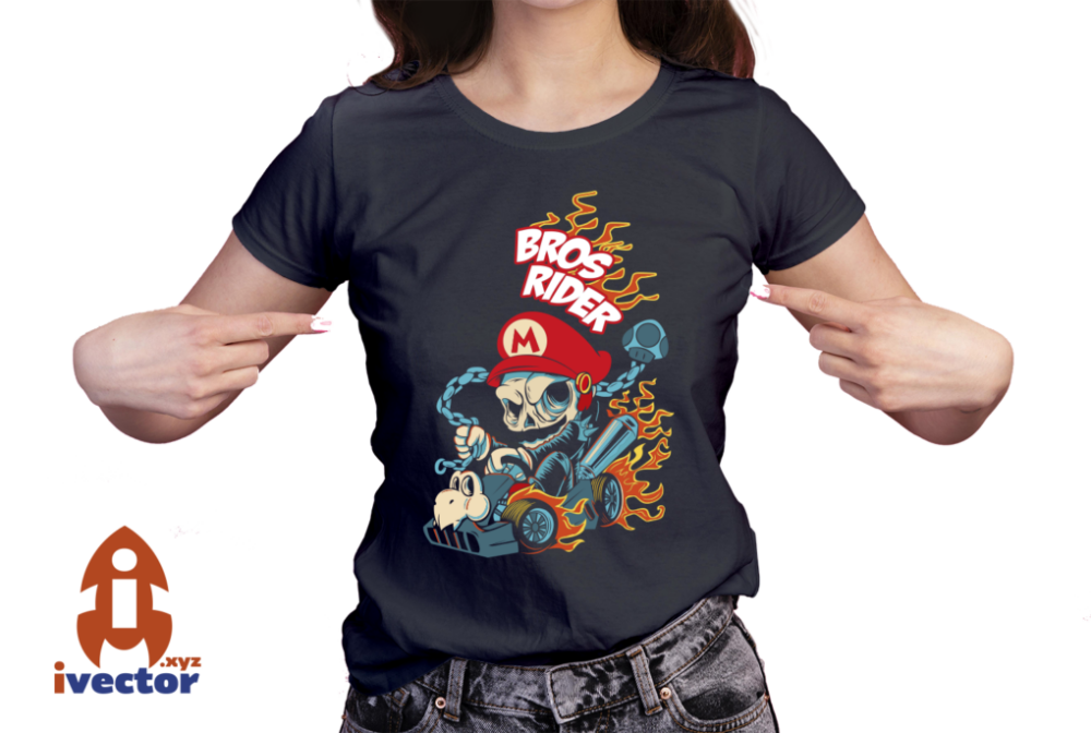 MARIO-BROS-ROAD-CALAVERA-EDITABLE-EPS-HALLOWEEN-01-playera3 MARIO BROS ROAD CALAVERA EDITABLE EPS HALLOWEEN