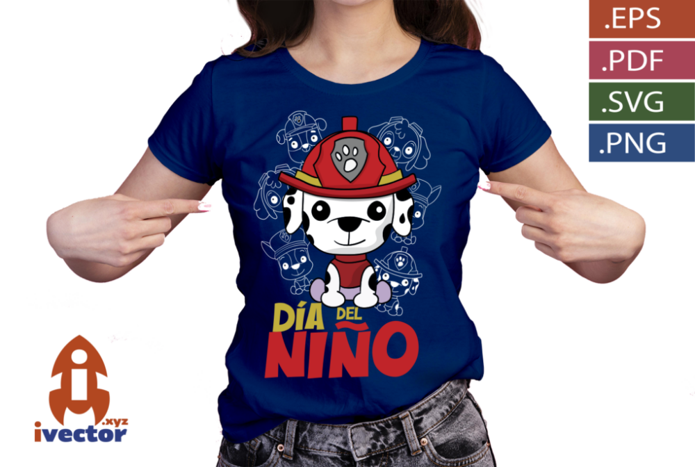 MARSHAL-PAW-PATROL-DIA-DEL-NINO-BLACK-VECTOR-P2 MARSHAL PAW PATROL DIA DEL NIÑO BLACK VECTOR