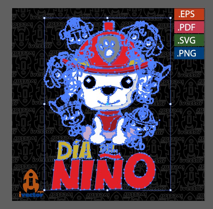 MARSHAL-PAW-PATROL-DIA-DEL-NINO-BLACK-VECTOR2 MARSHAL PAW PATROL DIA DEL NIÑO BLACK VECTOR
