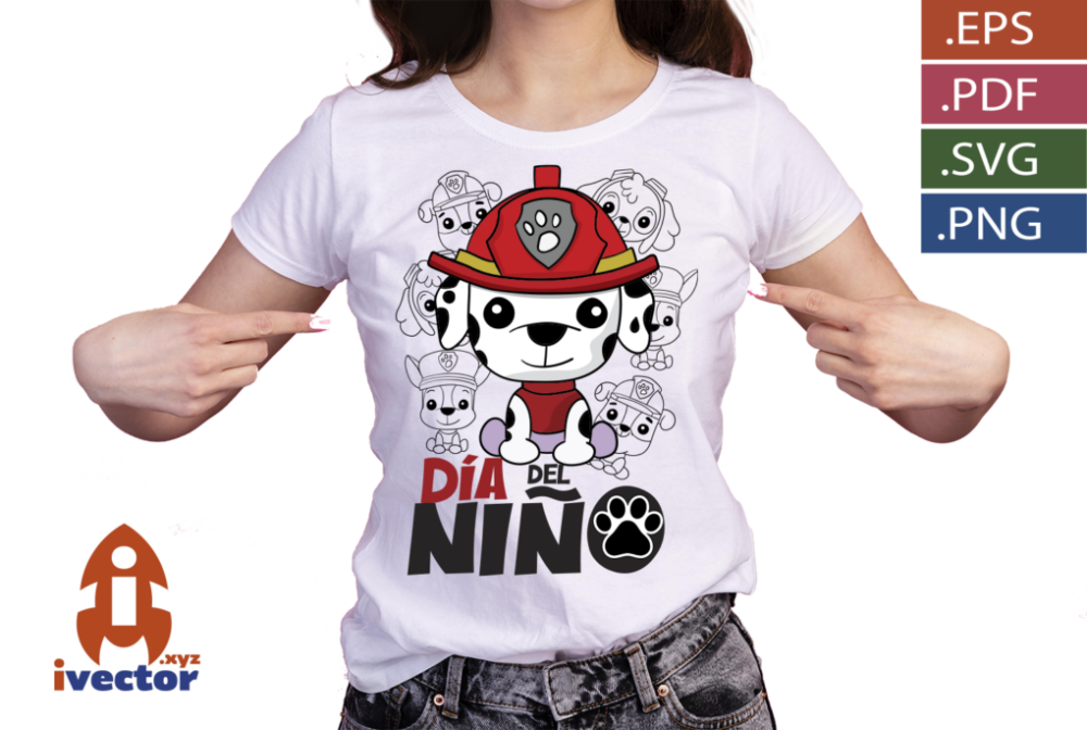 MARSHAL-PAW-PATROL-DIA-DEL-NINO-VECTOR1-P2P MARSHAL PAW PATROL DIA DEL NIÑO VECTOR
