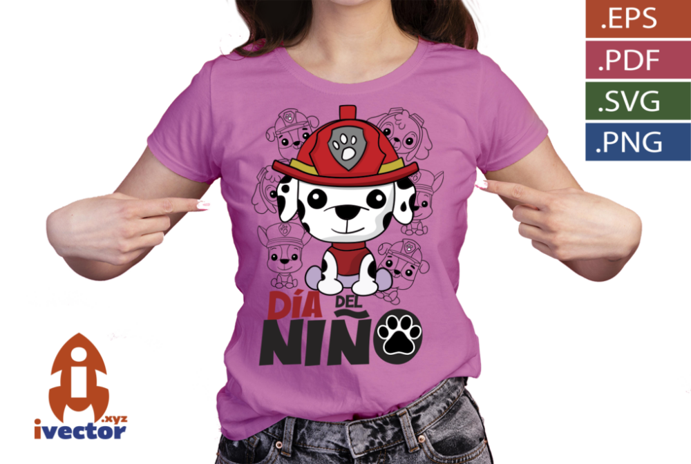 MARSHAL-PAW-PATROL-DIA-DEL-NINO-VECTOR1-P4P MARSHAL PAW PATROL DIA DEL NIÑO VECTOR
