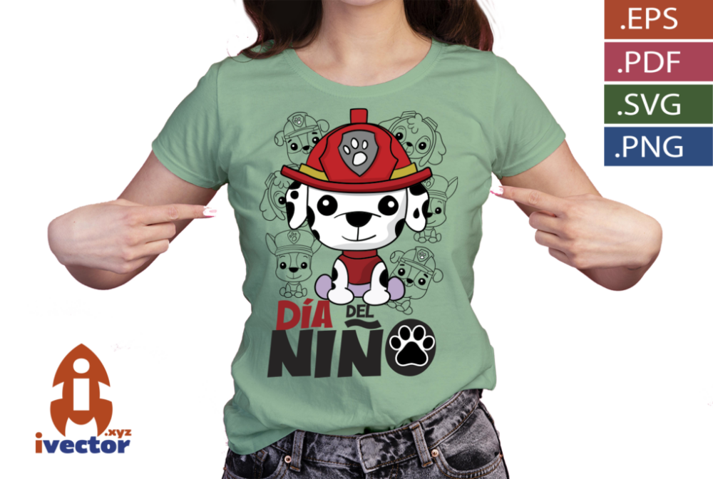 MARSHAL-PAW-PATROL-DIA-DEL-NINO-VECTOR1-P5P MARSHAL PAW PATROL DIA DEL NIÑO VECTOR