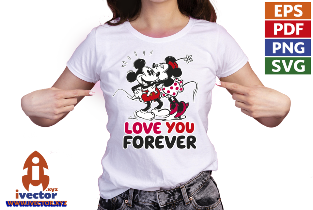 MICKEY-MOUSE-AND-MINNIE-LOVE-VECTOR-01-P1 MICKEY MOUSE AND MINNIE LOVE VECTOR