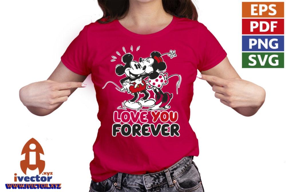 MICKEY-MOUSE-AND-MINNIE-LOVE-VECTOR-01-P3 MICKEY MOUSE AND MINNIE LOVE VECTOR