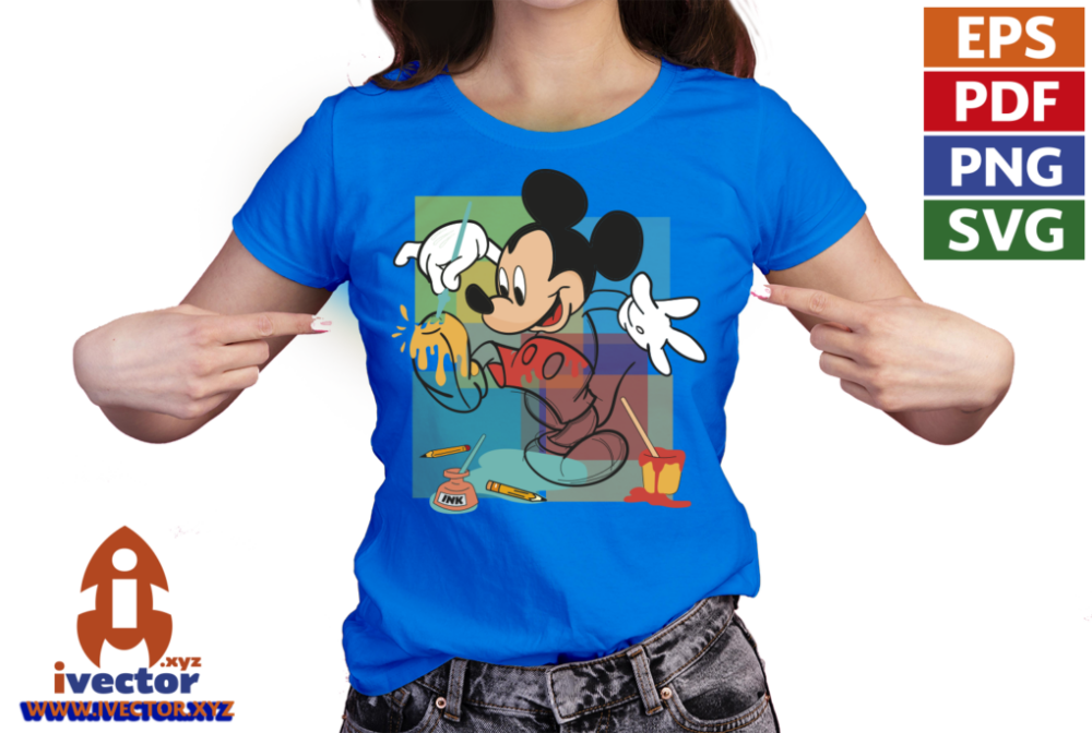 MICKEY-MOUSE-BRUSH-VECTOR-EDITABLE-01-P6 MICKEY MOUSE BRUSH VECTOR EDITABLE