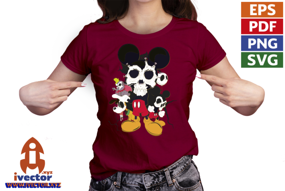 MICKEY-MOUSE-CALAVERA-VECTOR-EDITABLE-EPS-PDF-EDITABLE-PLAYERA4 MICKEY MOUSE CALAVERA VECTOR EDITABLE EPS PDF EDITABLE