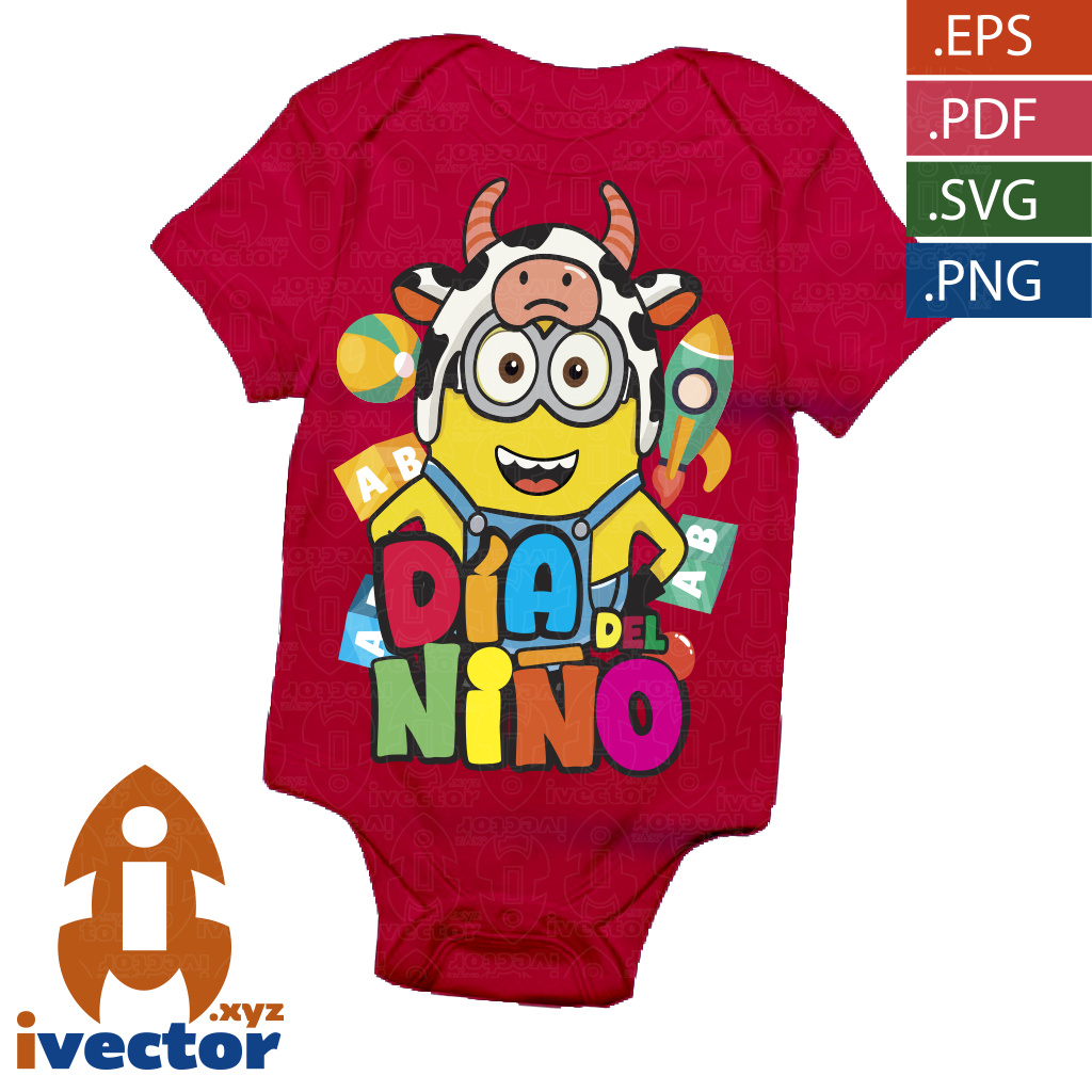 MINIONS-VACA-DIA-DEL-NINO-VECTOR-EDITABLE-P1 MINIONS VACA DIA DEL NIÑO VECTOR EDITABLE