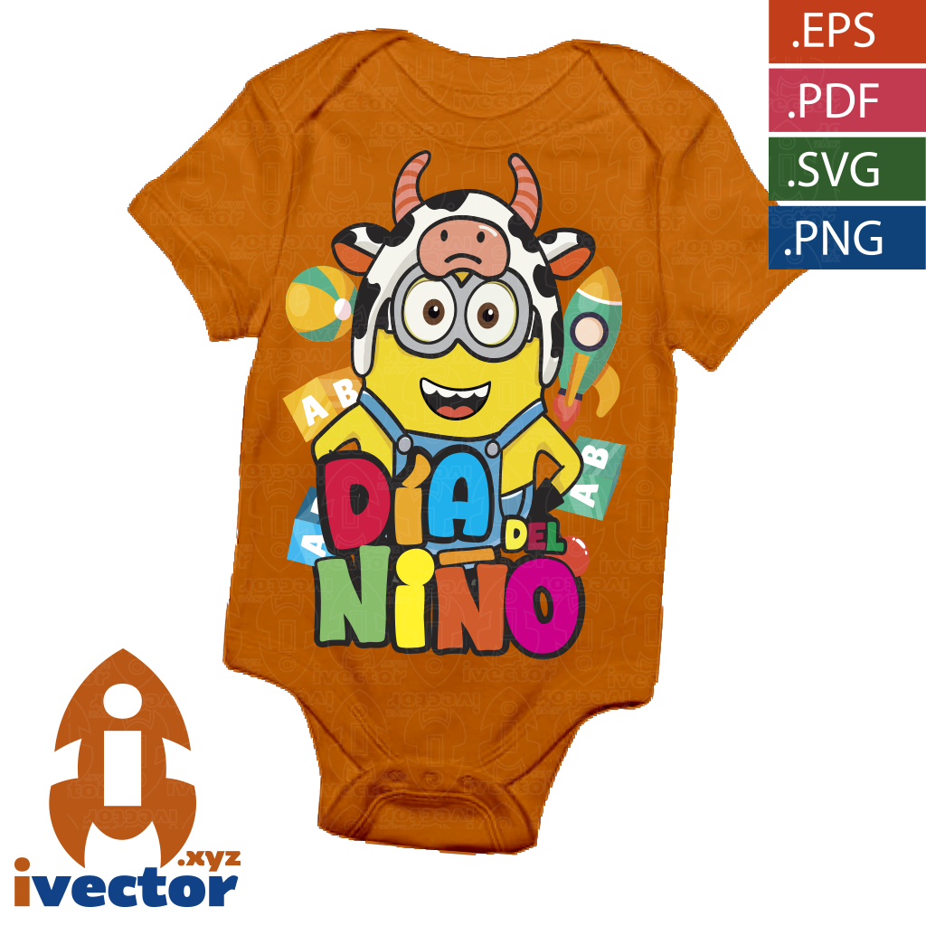 MINIONS-VACA-DIA-DEL-NINO-VECTOR-EDITABLE-P2 MINIONS VACA DIA DEL NIÑO VECTOR EDITABLE