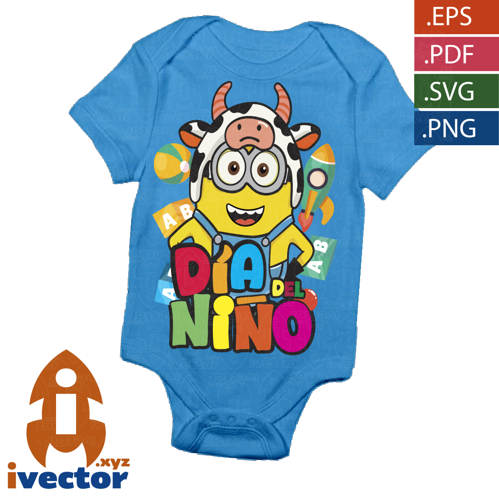 MINIONS-VACA-DIA-DEL-NINO-VECTOR-EDITABLE-P3 MINIONS VACA DIA DEL NIÑO VECTOR EDITABLE