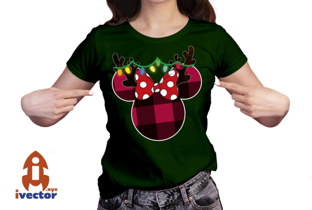 MINNIE-MOUSE-NAVIDENO-VECTOR-EDITABLE-EPS-PDF-RENO-01-PLAYERA5 MINNIE MOUSE NAVIDEÑO VECTOR EDITABLE EPS PDF RENO