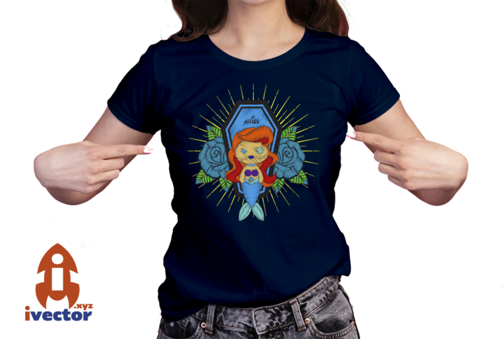 MUNECA-BORDADA-ARIEL-PRINCESA-DISNEY-SARCOFAGO-VECTOR-EDITABLE-01-PLAYERA2 MUÑECA BORDADA ARIEL PRINCESA DISNEY VECTOR