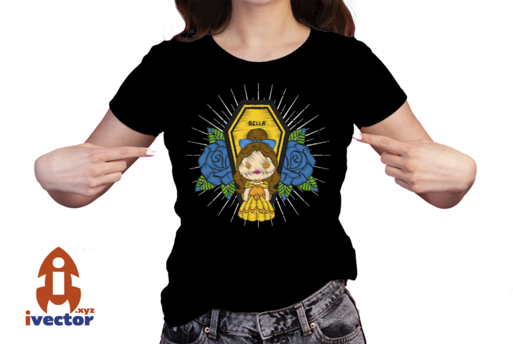 MUNECA-BORDADA-BELLA-PRINCESA-DISNEY-SARCOFAGO-VECTOR-EDITABLE-01-PLAYERA3 VECTOR MUÑECA BORDADA BELLA PRINCESA DISNEY