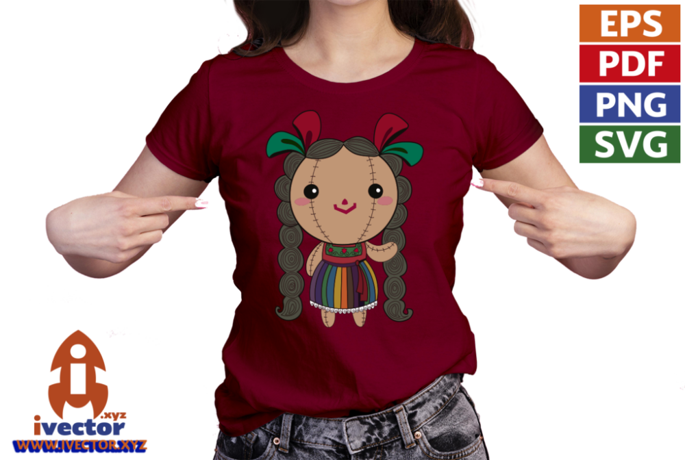 MUNECA-MEXICANA-COLORIDA-VECTOR-EDITABLE-EPS-PDF-SVG-01-PLAYERA3 MUÑECA MEXICANA COLORIDA VECTOR EDITABLE EPS PDF SVG