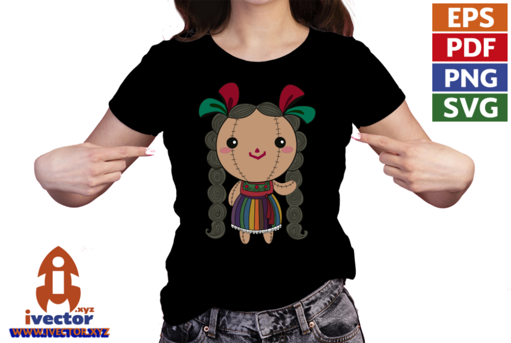 MUNECA-MEXICANA-COLORIDA-VECTOR-EDITABLE-EPS-PDF-SVG-01-PLAYERA5 MUÑECA MEXICANA COLORIDA VECTOR EDITABLE EPS PDF SVG